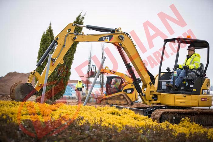 cat 303e cr mhex 289c ctl working on a hillside c10295836