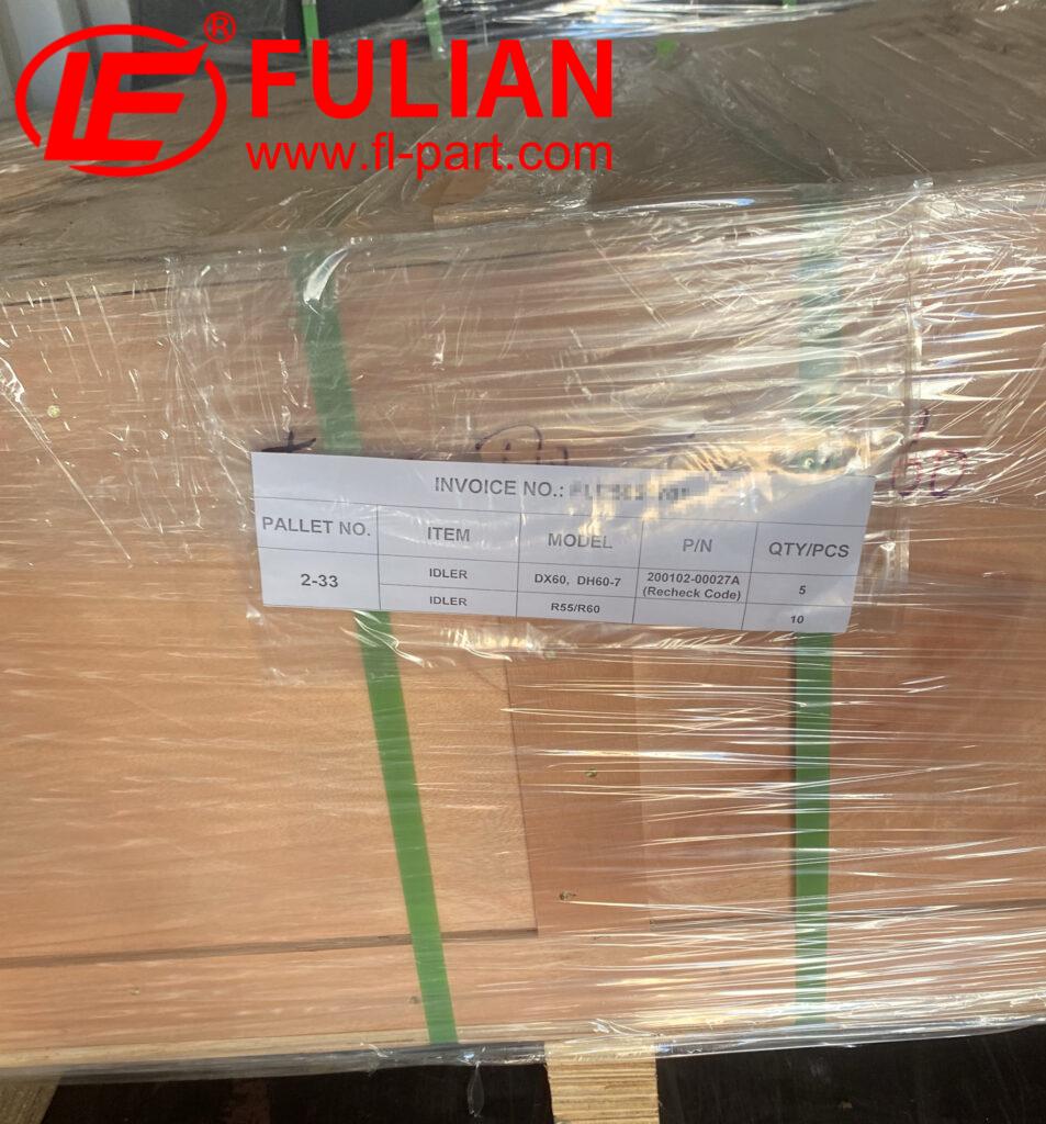 to guyana, ldlers and bucket for doosan dx60 shipped