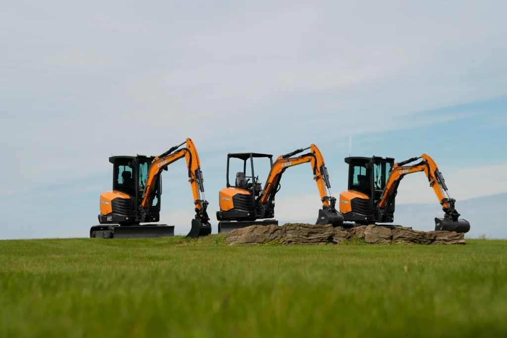 case cx30d cx34d and cx38d mini excavators bring new performance to compact construction
